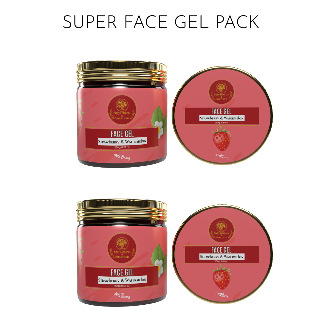 Pack of Two Strawberry & Watermelon Face Gel (250g)
